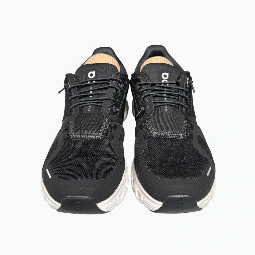 On Cloud 6 Shoes Womens 8.5 Black White Lightweight Athletic Running 3WF10060299